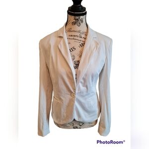 Vintage Suzy Shier White Single- Breasted Classic Blazer